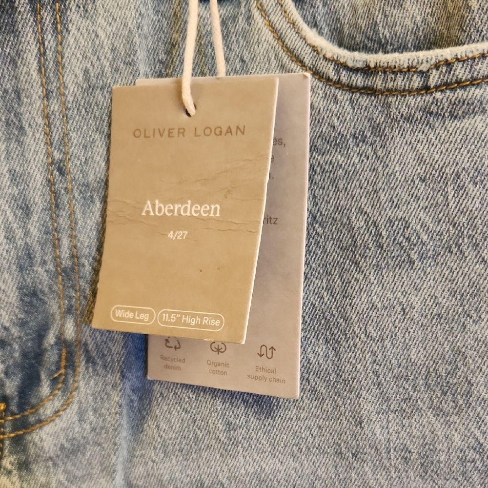 NWT Oliver Logan Light Blue Denim Jeans Size 4/27 - Picture 4 of 13